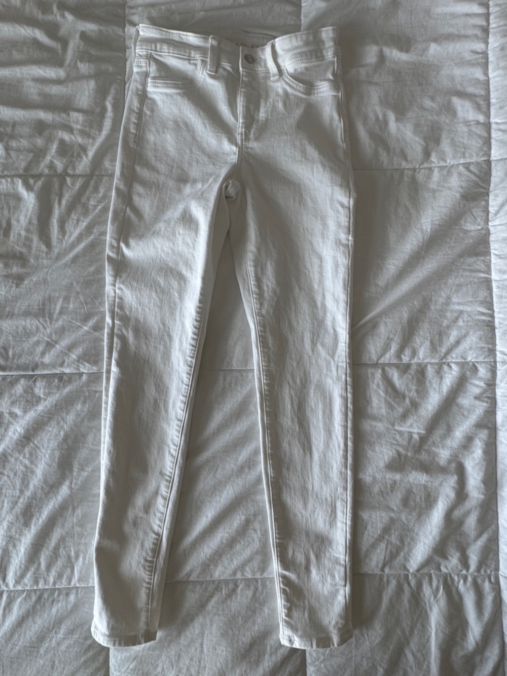 American Eagle Next Level Stretch Hi-Rise Jegging White Skinny Jeans Size 4 - Picture 3 of 10